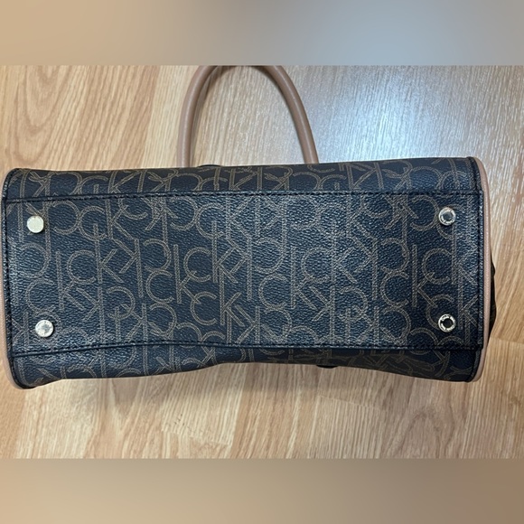 Calvin Klein Brown Monogram Satchel - Picture 12 of 13